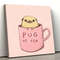 Dog Square Canvas - Dog Wall Art Canvas - Pug Of Tea Canvas Print - Dog Poster Printing - Dog Canvas Art - Furlidays.jpg