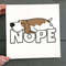 Dog Square Canvas - Nope - Basset Hound - Canvas Print - Dog Painting Posters - Dog Canvas Art - Furlidays.jpg