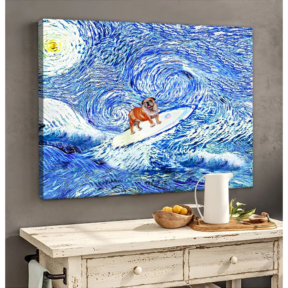 English Bulldog Matte Canvas - Dog Wall Art - Poster To Print - Housewarming Gifts.jpg