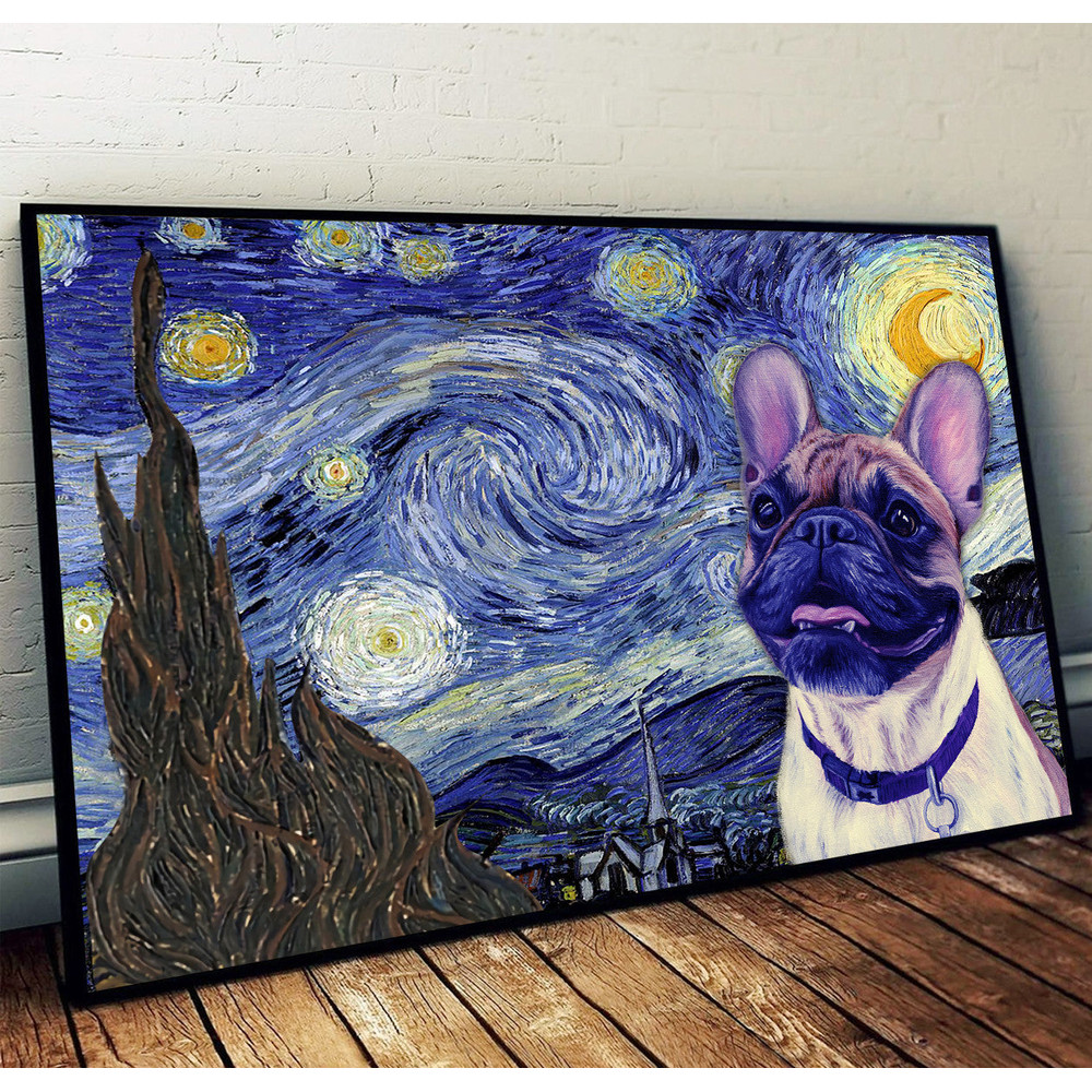 French Bulldog Poster & Matte Canvas - Dog Wall Art Prints - Painting On Canvas.jpg