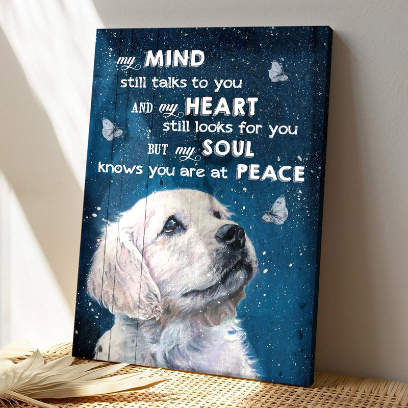 Golden Retriever - My Mind Still Talks To You - Dog Pictures - Dog Canvas Poster - Dog Wall Art - Gifts For Dog Lovers - Furlidays.jpg