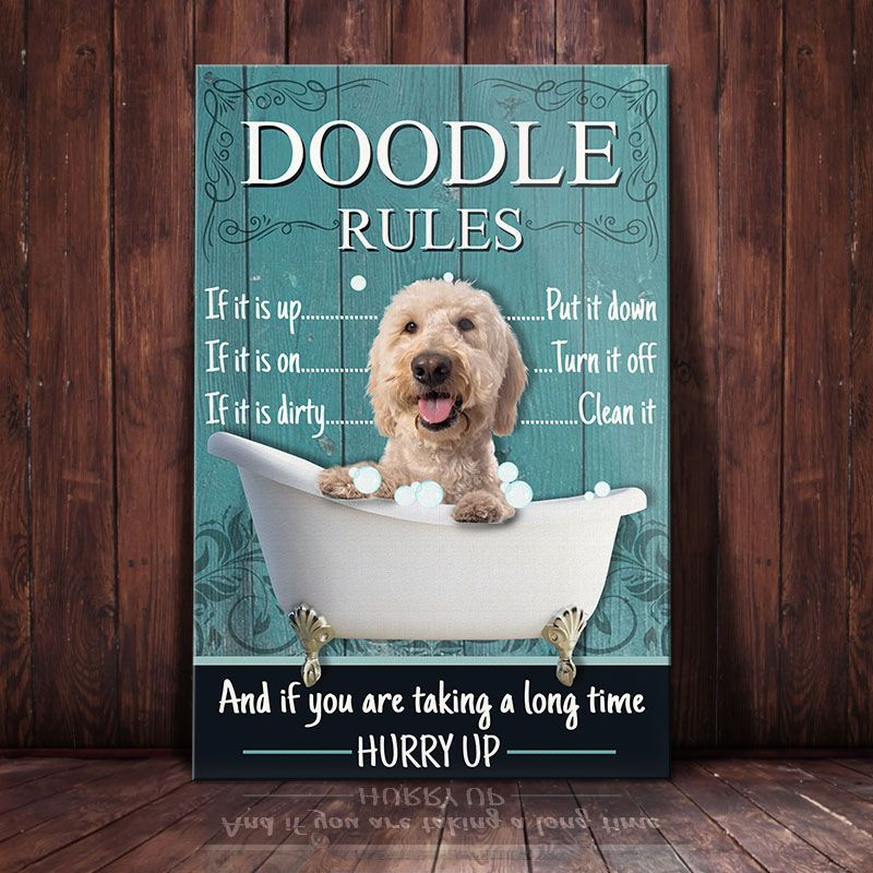 Goldendoodle Rules Poster & Matte Canvas - Dog Canvas Art - Poster To Print - Gift For Dog Lovers.jpg