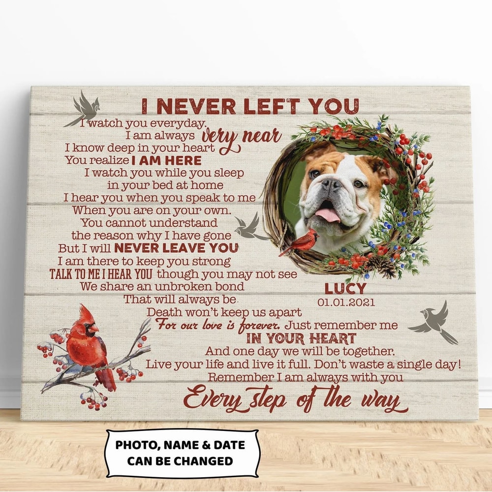 I Never Left You I Watch You Everyday Dog Personalized Canvas Poster - Canvas Painting - Dog Memorial Gift.jpg