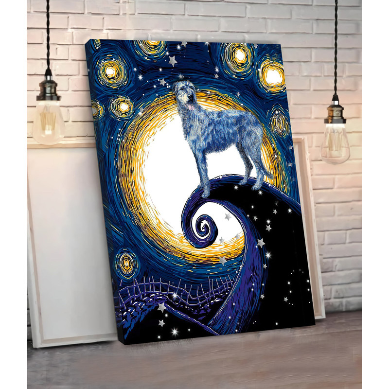 Irish Wolfhound Poster & Canvas - Dog Canvas Wall Art - Dog Lovers Gifts For Him Or Her.jpg