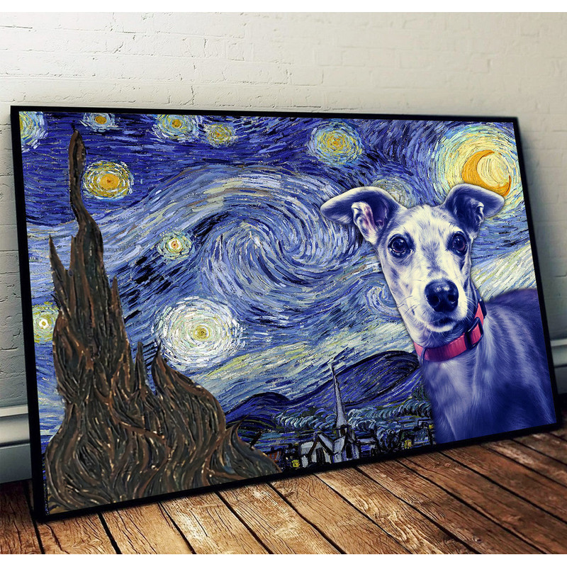 Italian Greyhound Poster & Matte Canvas - Dog Wall Art Prints - Painting On Canvas.jpg