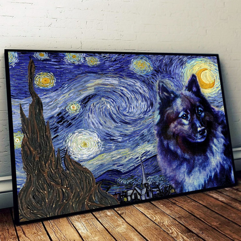 Keeshond Poster & Matte Canvas - Dog Wall Art Prints - Canvas Wall Art Decor.jpg