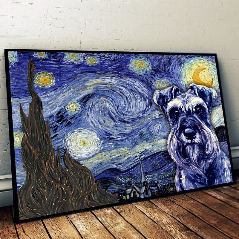 Miniature Schnauzer Poster & Matte Canvas - Dog Wall Art Prints - Canvas Wall Art Decor.jpg