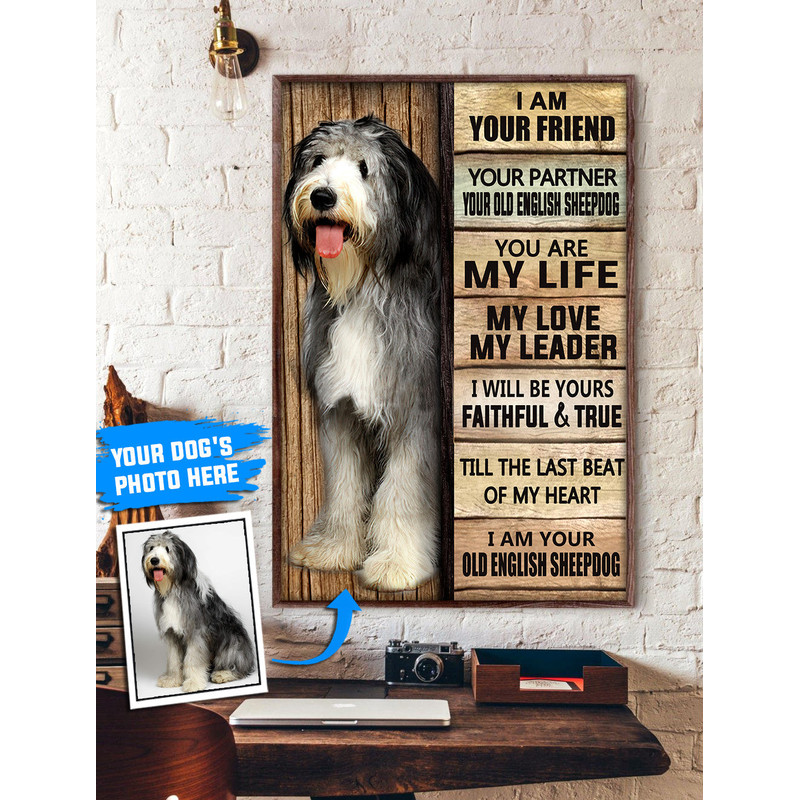 Old English Sheepdog Personalized Poster & Canvas - Dog Canvas Wall Art - Dog Lovers Gifts For Him Or Her.jpg