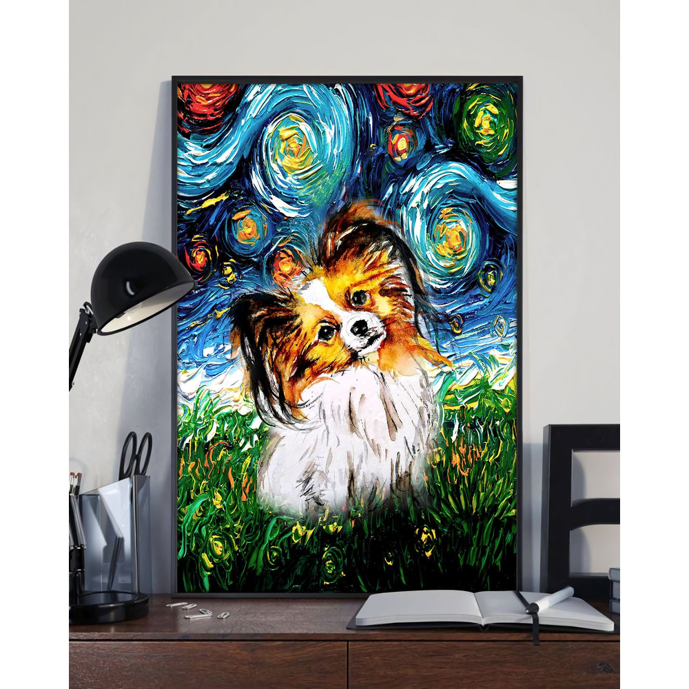 Papillon Poster & Matte Canvas - Dog Canvas Art - Poster To Print - Gift For Dog Lovers.jpg
