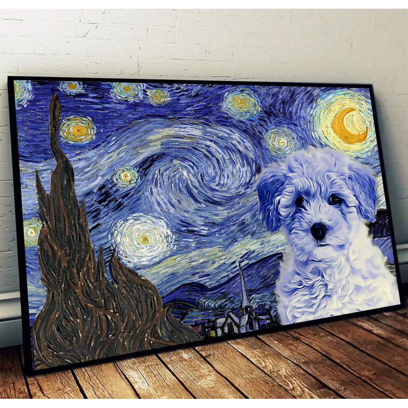 Poochon Poster & Matte Canvas - Dog Wall Art Prints - Painting On Canvas.jpg