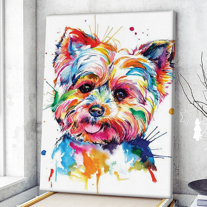 Portrait Canvas - Yorkie - Canvas Print - Dog Wall Art Canvas - Dog Poster Printing - Furlidays.jpg