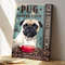 Pug Coffee Club - For A Perfect Puggaccino - Dog Pictures - Dog Canvas Poster - Dog Wall Art - Gifts For Dog Lovers - Furlidays.jpg