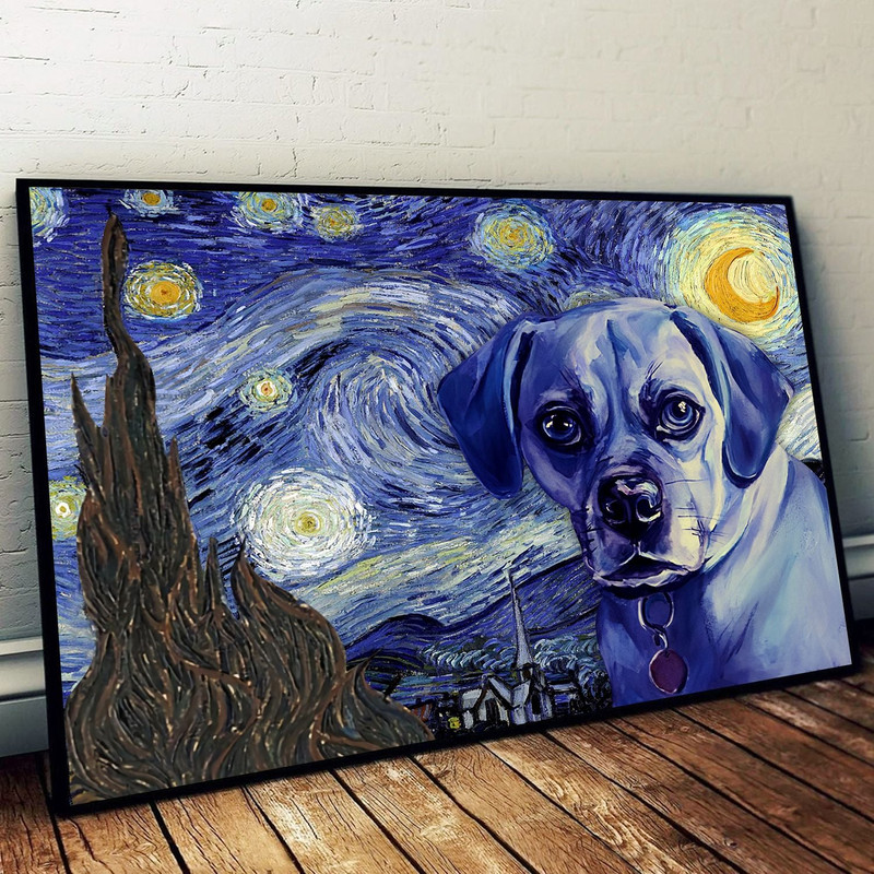 Puggle Poster & Matte Canvas - Dog Wall Art Prints - Canvas Wall Art Decor.jpg