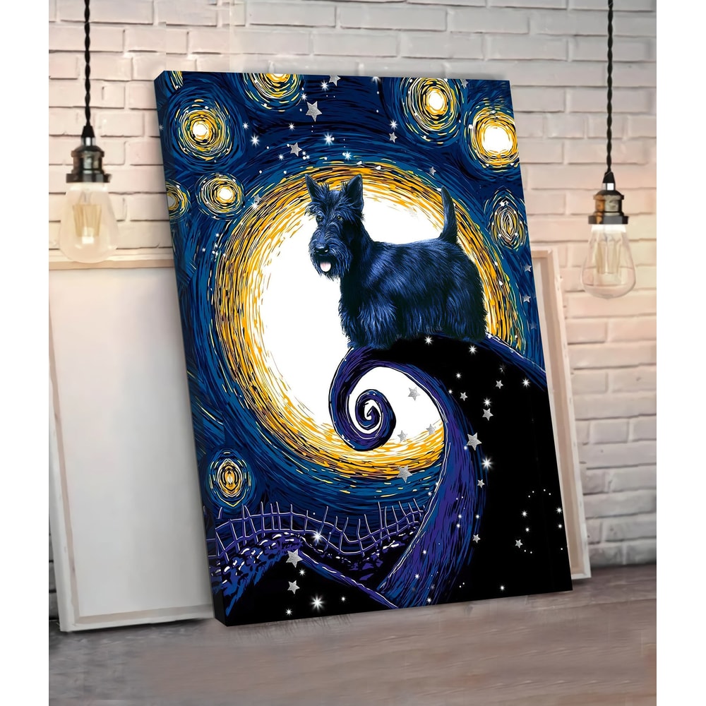 Scottish Terrier Poster & Canvas - Dog Canvas Wall Art - Dog Lovers Gifts For Him Or Her.jpg
