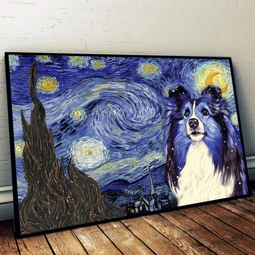 Shetland Sheepdog Poster & Matte Canvas - Dog Wall Art Prints - Canvas Wall Art Decor.jpg