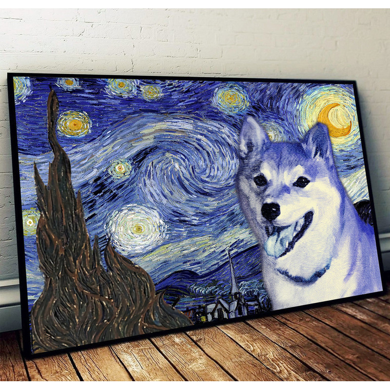 Shiba Inu Poster & Matte Canvas - Dog Wall Art Prints - Painting On Canvas.jpg