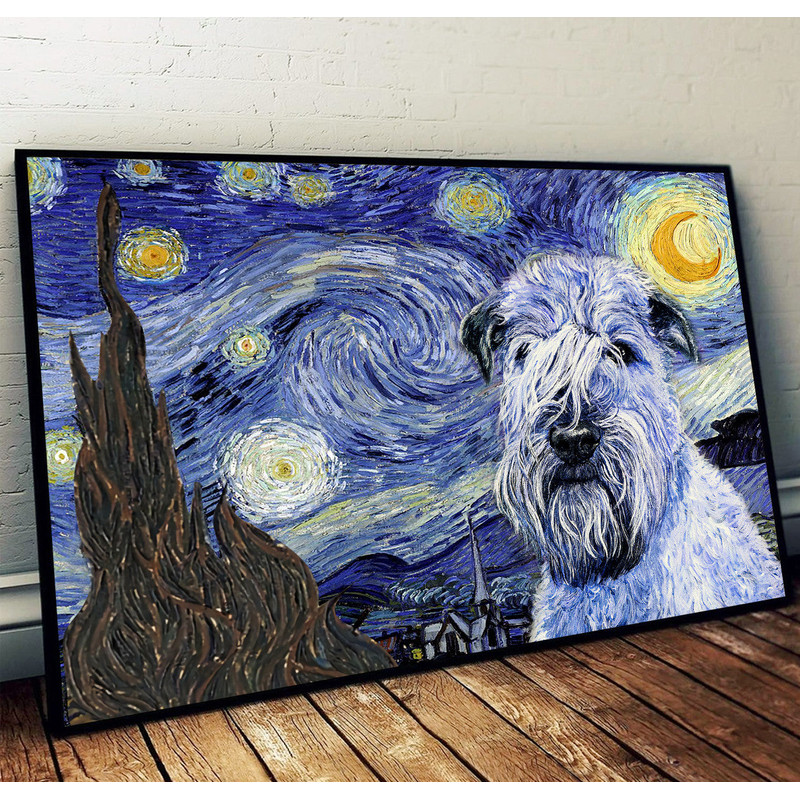 Soft Coated Wheaten Terrier Poster & Matte Canvas - Dog Wall Art Prints - Painting On Canvas.jpg