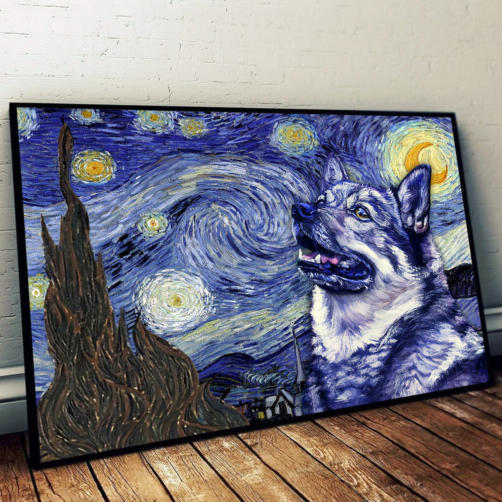 Swedish Vallhund Poster & Matte Canvas - Dog Wall Art Prints - Canvas Wall Art Decor.jpg