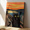 The Scream Black Cat - Black Cat Pictures - Black Cat Canvas Poster - Black Cat Wall Art - Gifts For Cat Lovers - Furlidays.jpg
