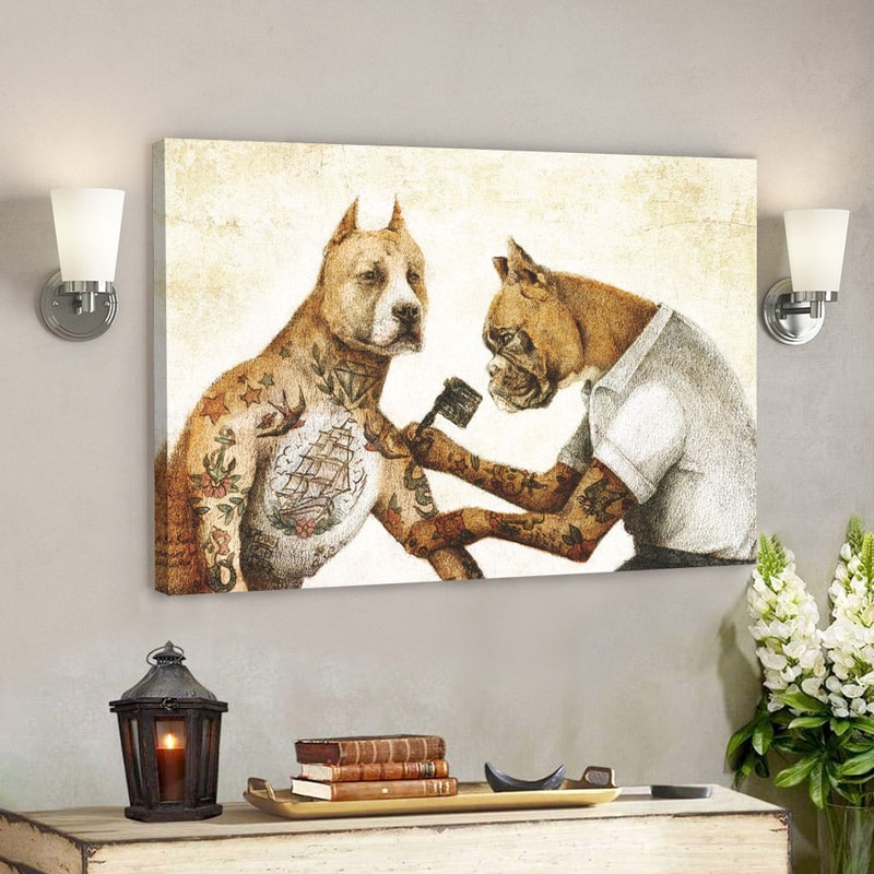 The Tattooist - Dog Picture - Dog Canvas Poster - Dog Wall Art - Gifts For Dog Lovers - Furlidays.jpg