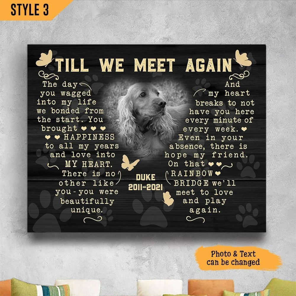 Till We Meet Again Dog Horizontal Personalized Canvas Poster  - Art On Canvas -  Dog Lovers Gifts for Him or Her.jpg