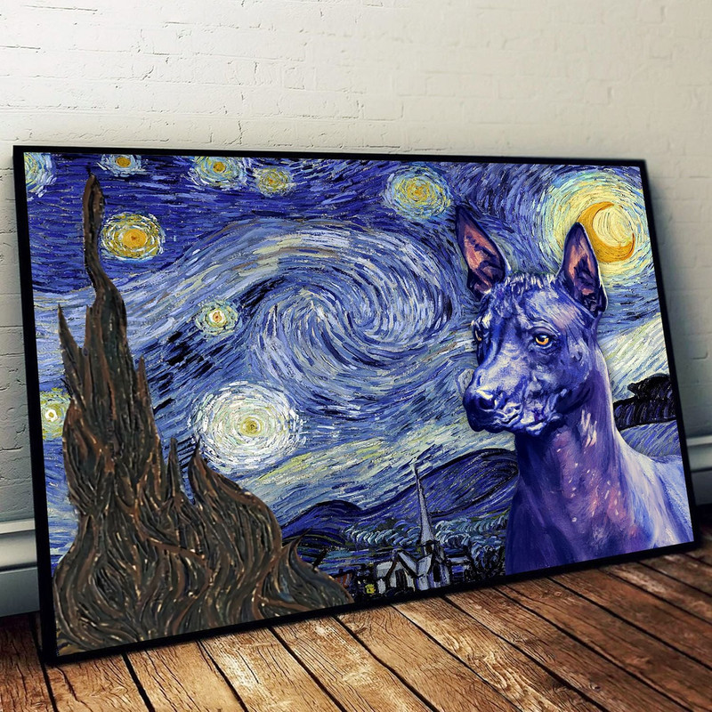 Xoloitzcuintli Poster & Matte Canvas - Dog Wall Art Prints - Canvas Wall Art Decor.jpg