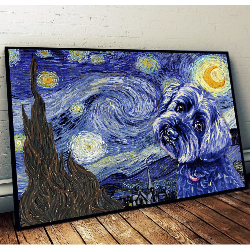Yorkipoo Poster & Matte Canvas - Dog Wall Art Prints - Painting On Canvas.jpg
