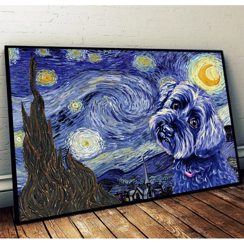 Yorkipoo Poster & Matte Canvas - Dog Wall Art Prints - Painting On Canvas.jpg