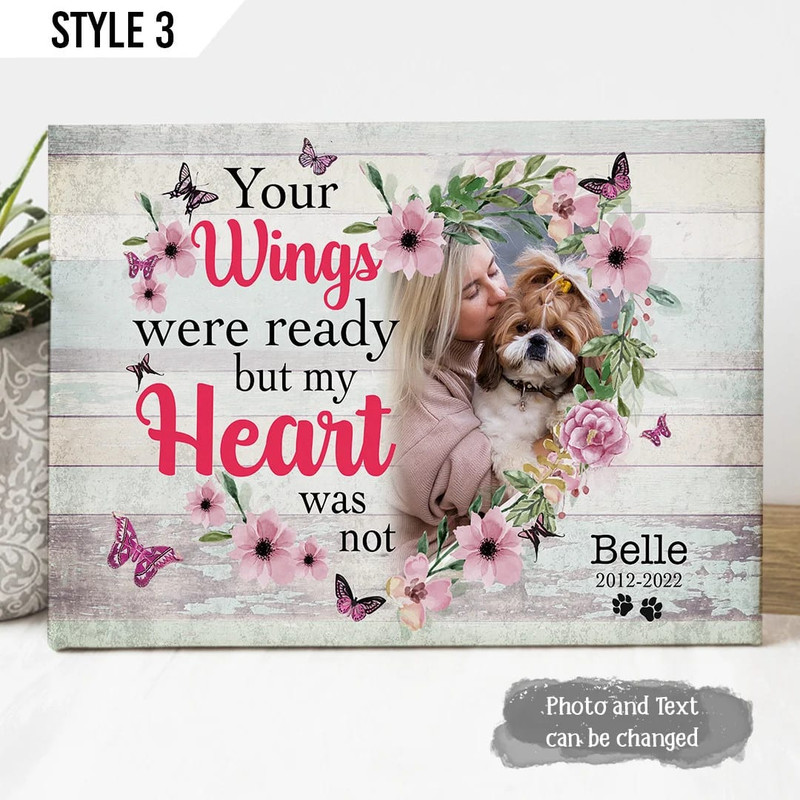 Your Wings Were Ready But My Heart Was Not Dog Personalized Canvas Poster - Painting On Canvas -  Dog Lovers Gifts for Him or Her.jpg