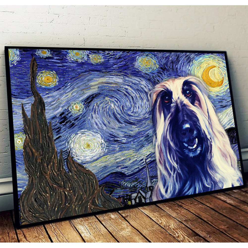 Afghan Hound Poster & Matte Canvas - Dog Wall Art Prints - Painting On Canvas.jpg