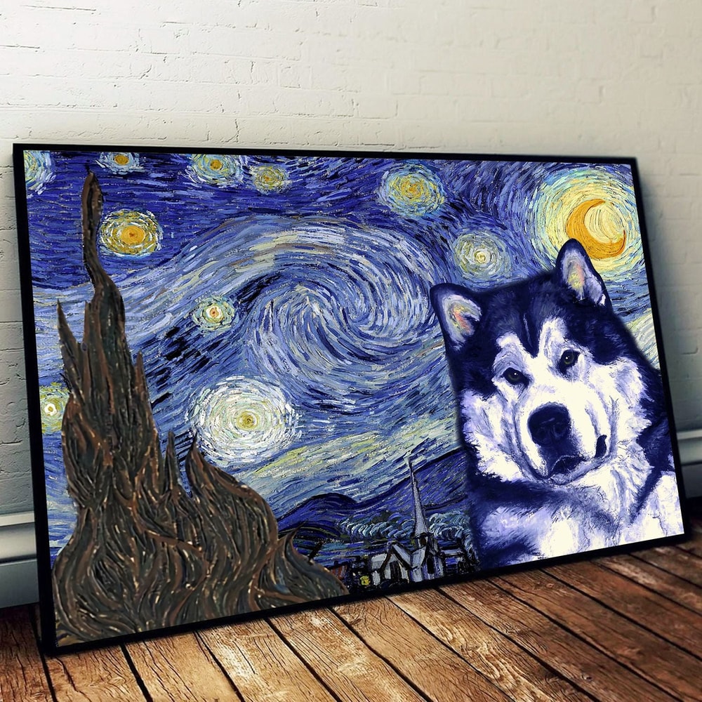 Alaskan Malamute Poster & Matte Canvas - Dog Wall Art Prints - Canvas Wall Art Decor.jpg