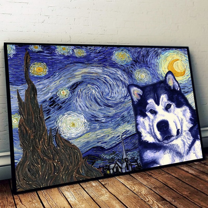 Alaskan Malamute Poster & Matte Canvas - Dog Wall Art Prints - Canvas Wall Art Decor.jpg