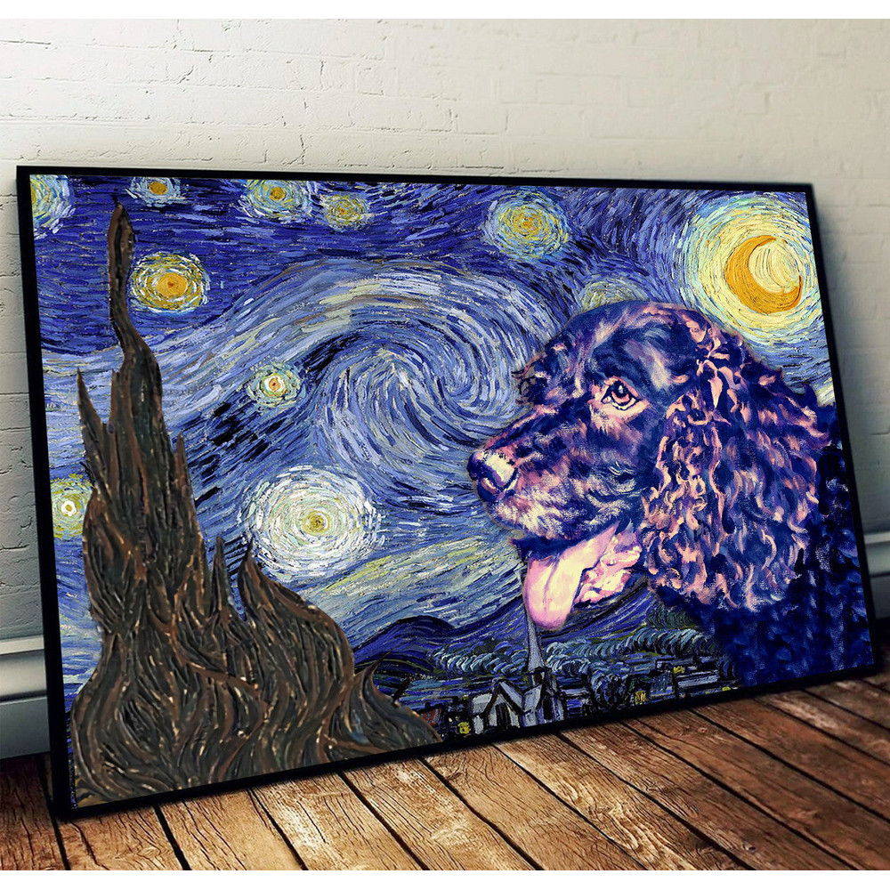 American Water Spaniel Poster & Matte Canvas - Dog Wall Art Prints - Painting On Canvas.jpg
