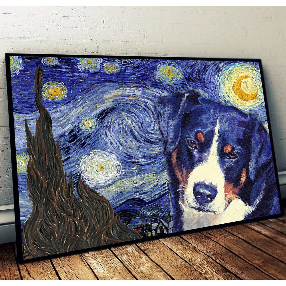 Appenzeller Sennenhund Poster & Matte Canvas - Dog Wall Art Prints - Painting On Canvas.jpg