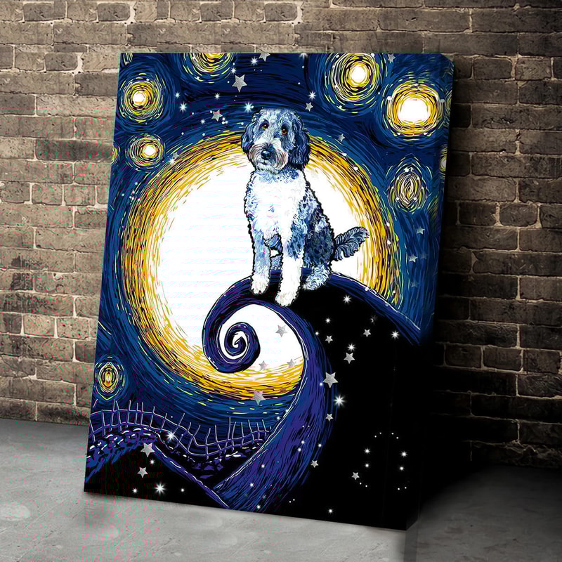 Aussiedoodle Poster & Canvas - Dog Canvas Wall Art - Dog Lovers Gifts For Him Or Her.jpg