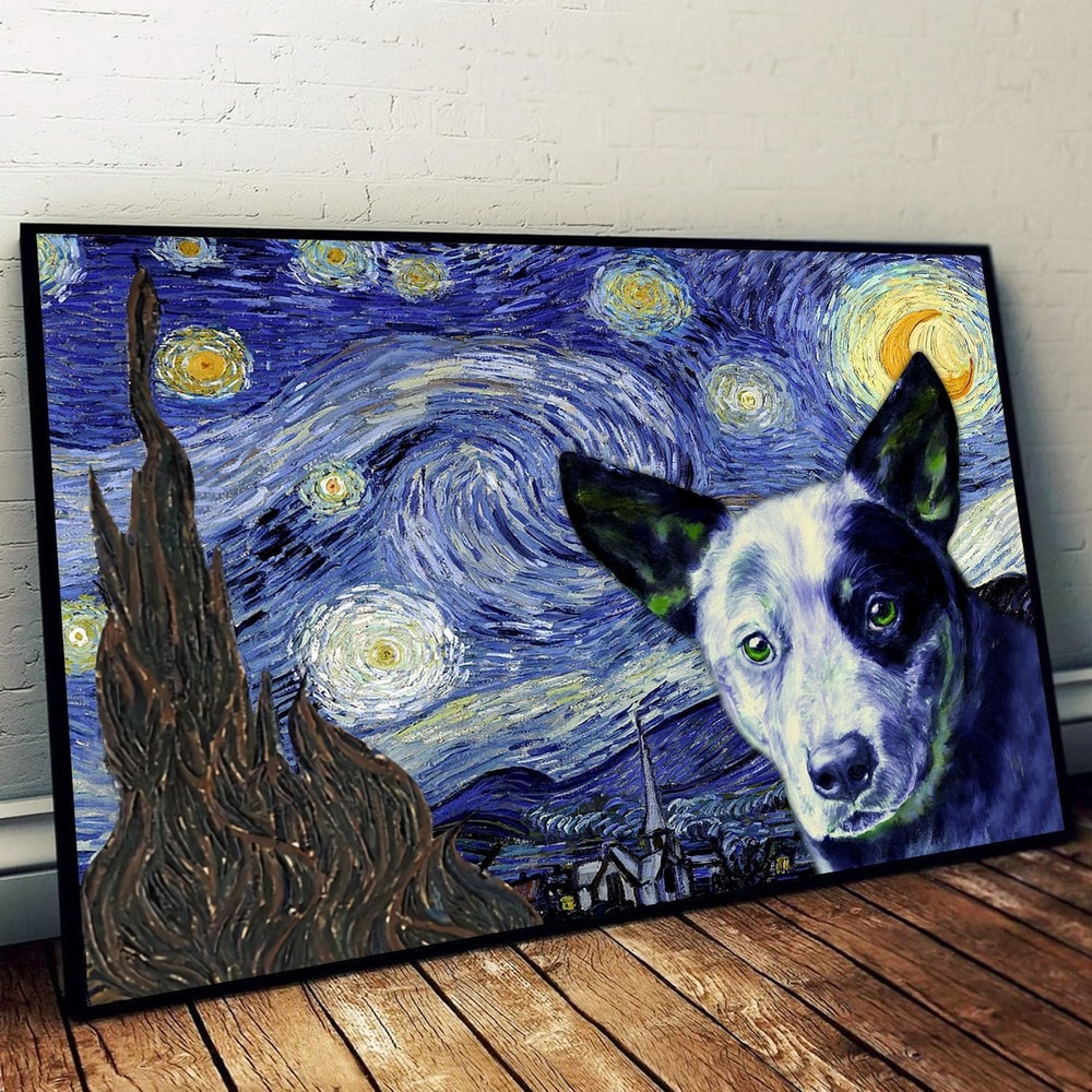 Australian Cattle Dog Poster & Matte Canvas - Dog Wall Art Prints - Canvas Wall Art Decor.jpg