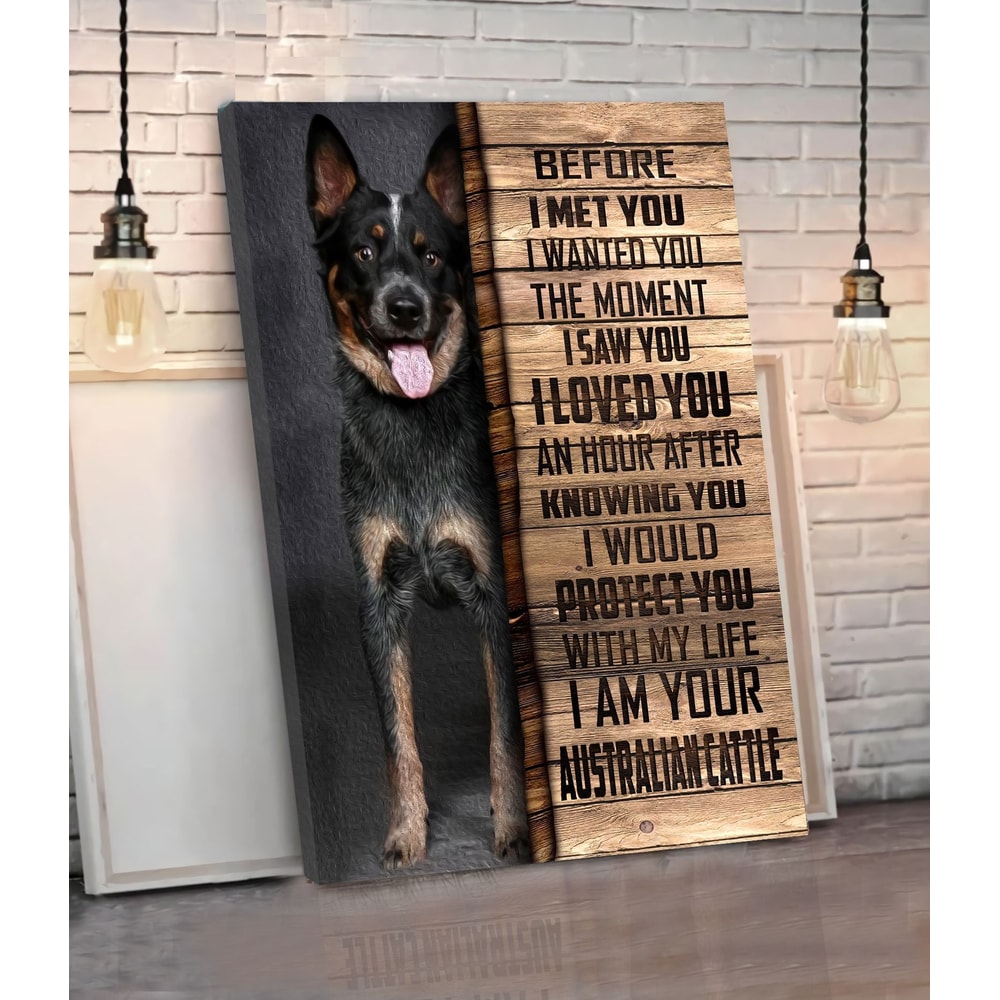 Australian Cattle Matte Canvas - Dog Wall Art - Poster To Print - Housewarming Gifts.jpg