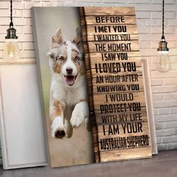 australian shepherd matte canvas, dog wall art, poster to print,