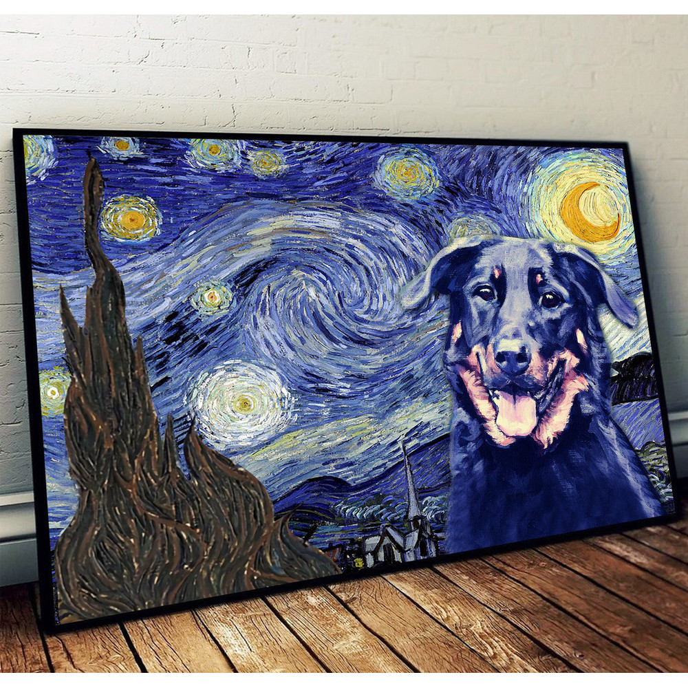 Beauceron Poster & Matte Canvas - Dog Wall Art Prints - Painting On Canvas.jpg