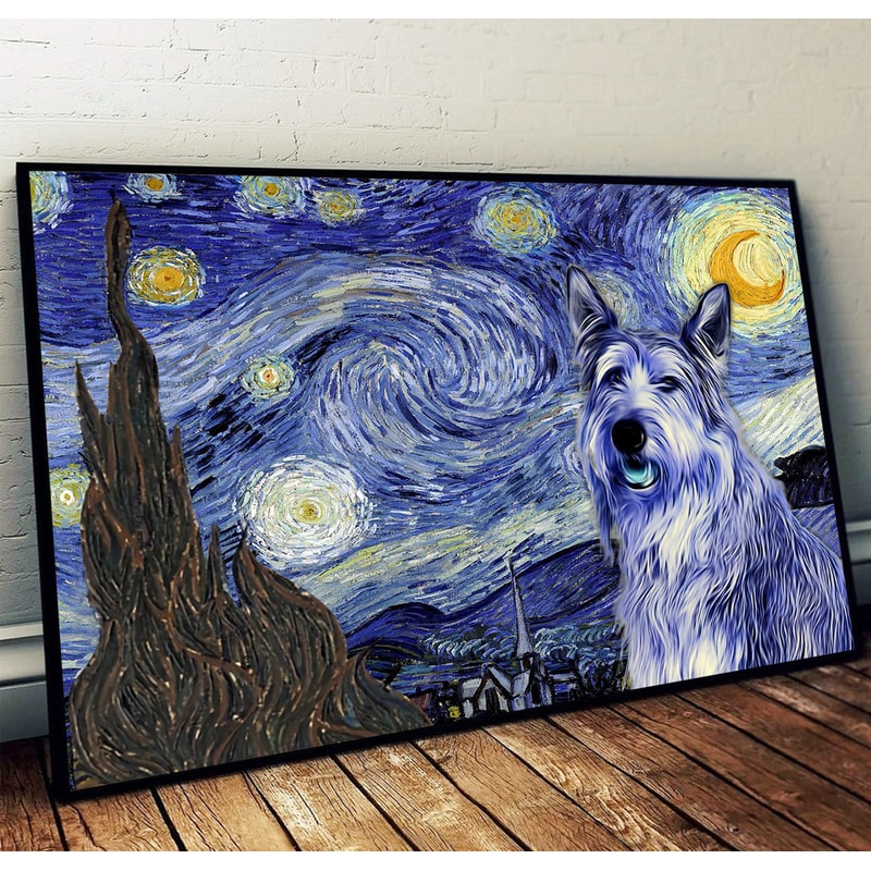 Berger Picard Poster & Matte Canvas - Dog Wall Art Prints - Painting On Canvas.jpg