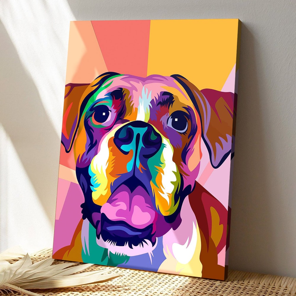 Boxer Dog Pop Art - Dog Pictures - Dog Canvas Poster - Dog Wall Art - Gifts For Dog Lovers - Furlidays.jpg
