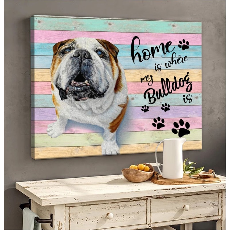 Bulldog Matte Canvas - Dog Wall Art - Poster To Print - Housewarming Gifts.jpg