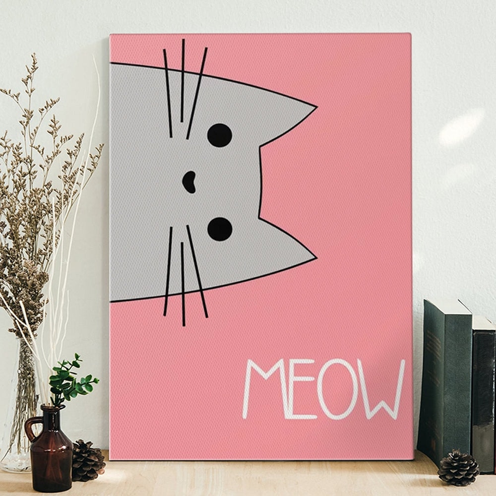 Cat Portrait Canvas - Meow - Canvas Print - Cat Wall Art Canvas - Cat Canvas - Furlidays.jpg
