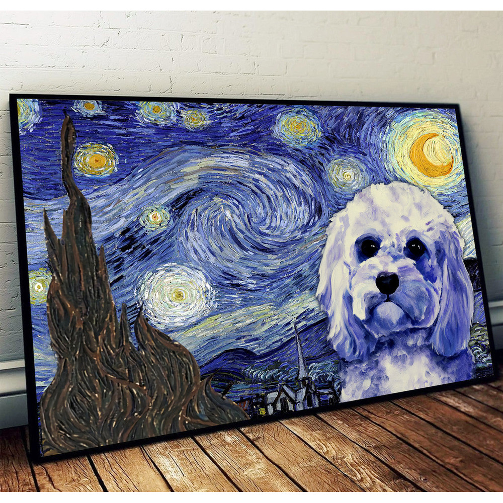 Cavachon Poster & Matte Canvas - Dog Wall Art Prints - Painting On Canvas.jpg