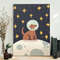 Dog Portrait Canvas - Dog On The Moon - Dog Canvas Print - Canvas With Dogs On It - Dog Wall Art Canvas - Furlidays.jpg