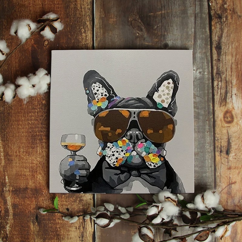 Dog Square Canvas - Cute Puppy Art - Dog Canvas Print - Dog Wall Art Canvas - Furlidays.jpg
