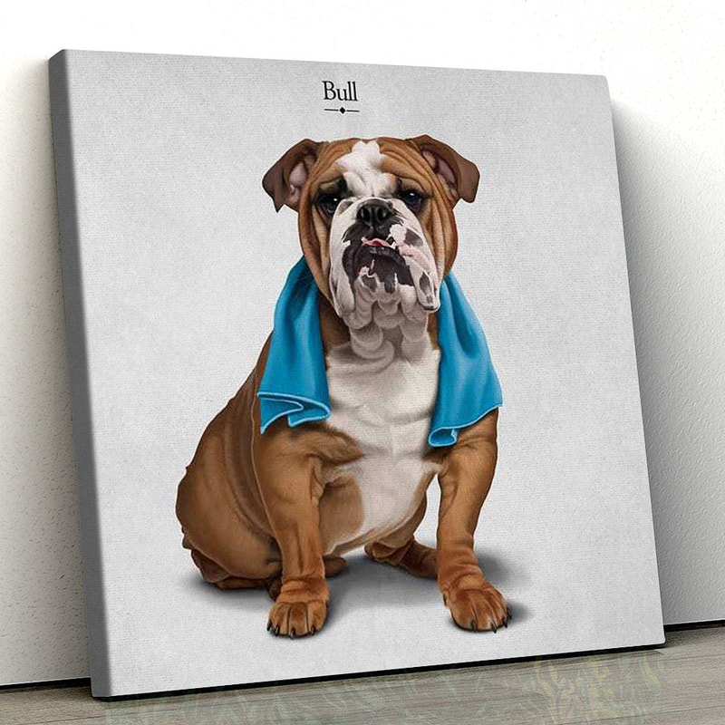 Dog Square Canvas - Dog Canvas - Bulldog - Canvas Print - Dog Wall Art Canvas - Dog Poster Printing - Dog Canvas Art - Furlidays.jpg