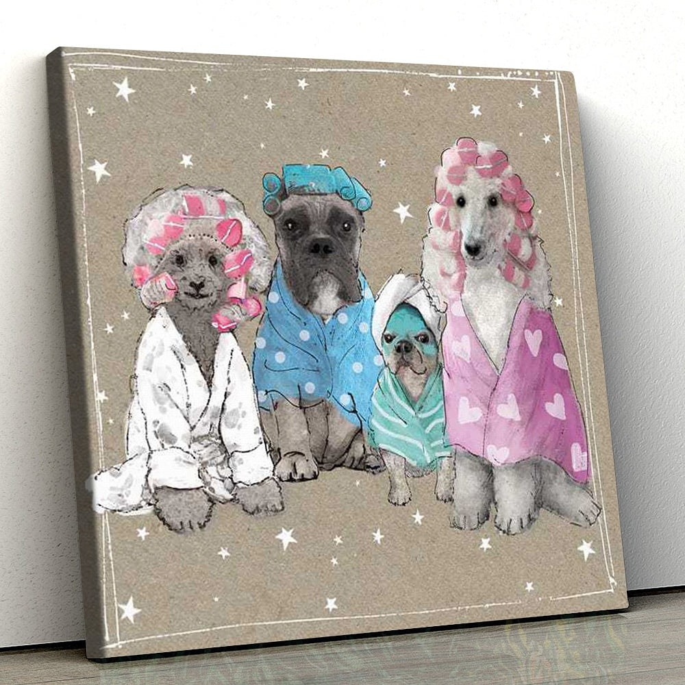Dog Square Canvas - Dog Canvas - Fancypants Wacky Dogs - Canvas Print - Dog Poster Printing - Dog Canvas Art - Furlidays.jpg
