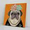Dog Square Canvas - Frida Pug - Canvas Print - Dog Painting Posters - Dog Canvas Art - Furlidays.jpg