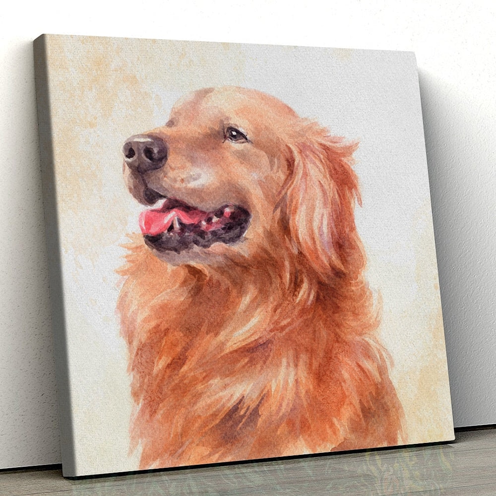 Dog Square Canvas - Watercolor Style Dog - Dog Canvas Pictures - Dog Wall Art Canvas - Canvas Prints - Dog Canvas Print - Furlidays.jpg